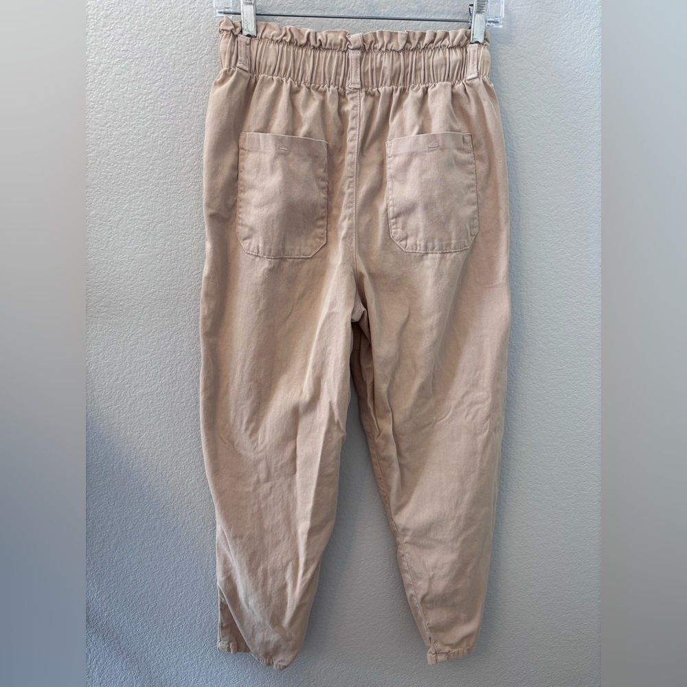 Zara Women’s Drawstring tan/khaki pants - Picture 3 of 3